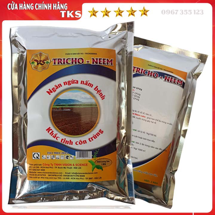 Nấm Đối Kháng TRICHO - NEEM Phòng Trừ Nấm Bệnh Và Tuyến Trùng Hại Rễ - Gói 1kg
