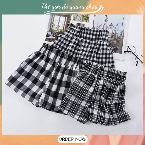 Quần Short Kẻ Caro Dành Cho Bé Mẫu Mới 2022 - Hàng Quảng Châu Cao Cấp (QV1)