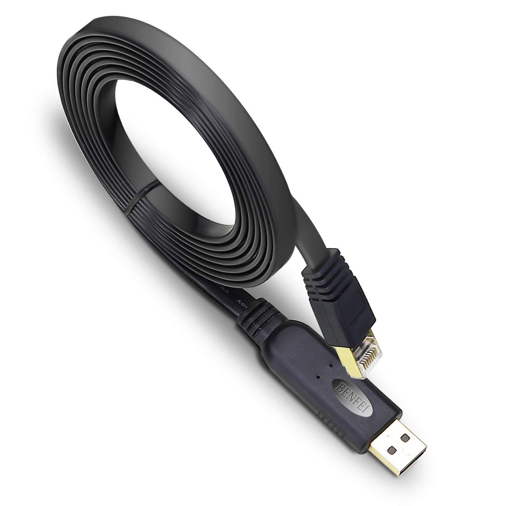 Cáp Chính hãng OIKWAN Console USB to RJ45 lập trình, cấu hình thiết bị mạng Switch Router Cisco Aruba Fortinet Mikrotik