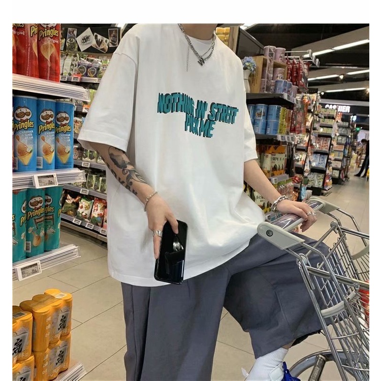 áo thun nam tay ngắn dáng rộng phong cách hip hop TTE112