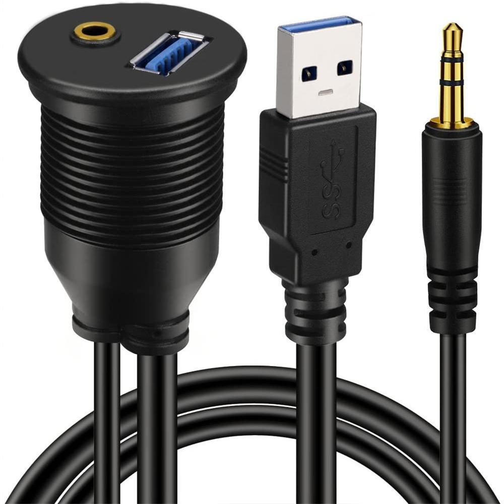 Cáp Mở Rộng Âm Thanh AM / AF3.0 + DC3.5 MF AUX Cổng USB 3.0 &amp; 3.5mm