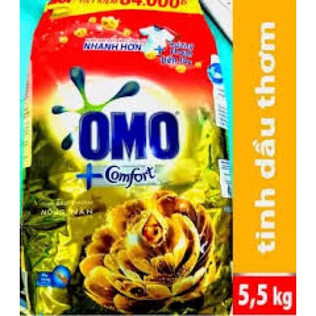 [HCM]BỘT GIẶT OMO COMFORT 5.5KG GIÁ 4.5 KG