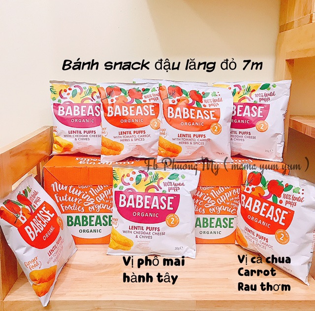 Date 8/2023 Túi ăn dặm/ Sữa chua trái cây hữu cơ BABEASE cho bé 6 tháng của UK