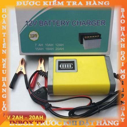 Bộ Sạc Ắc Quy Thông Minh Tự Ngắt 12V 7ah 10ah 12ah 15ah 18ah 20ah Máy Sạc Ắc Quy Xe Máy truongthi