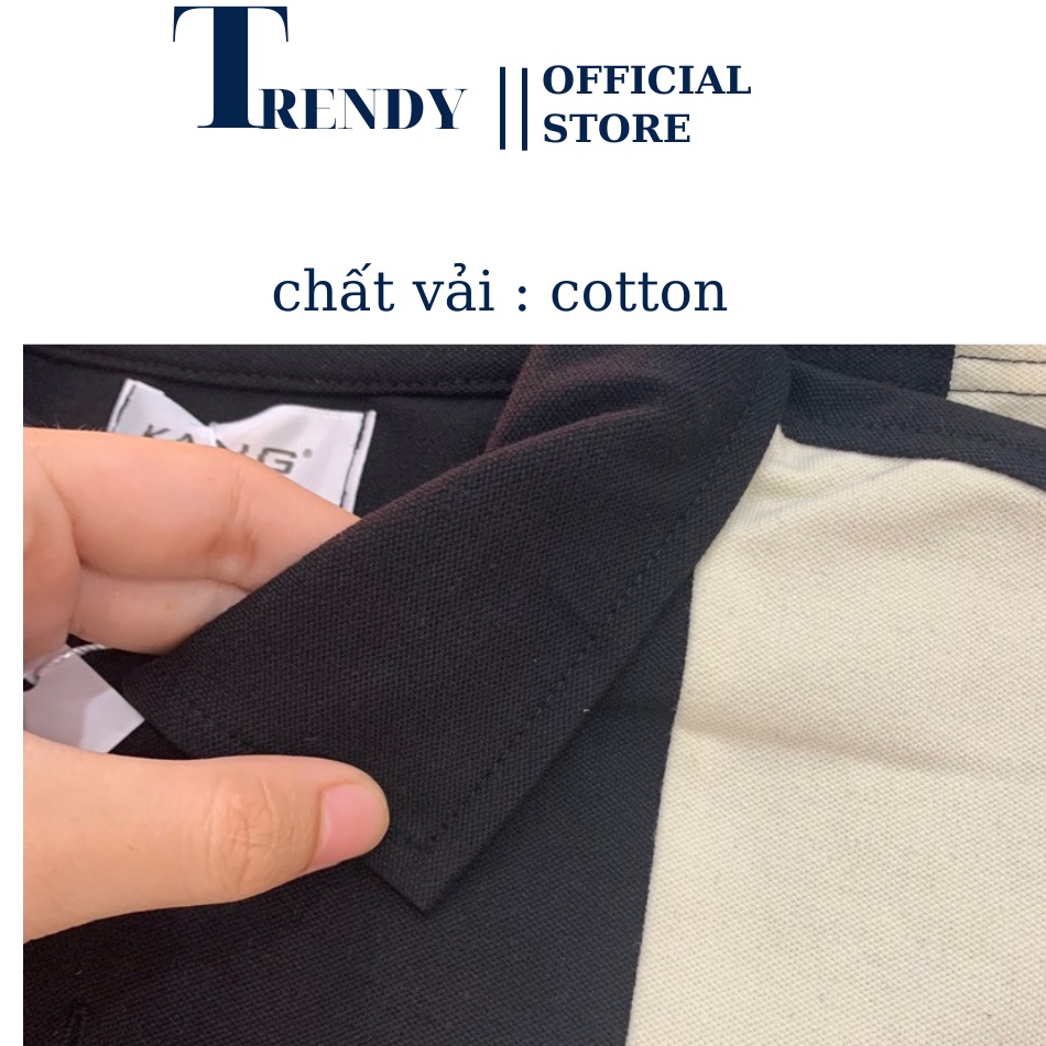 Áo Polo Đẹp Nam Nữ Có Cổ Form Rộng Sọc Trắng Đen, Áo Phông Thun Unisex Nam Nữ Ovesize Giá Rẻ Mặc Đẹp