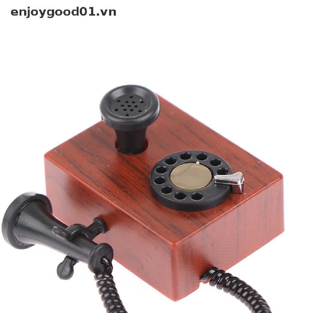 {enjoygood} Điện Thoại Cổ Điển Mini 1: 12 Trang Trí Nhà Búp Bê