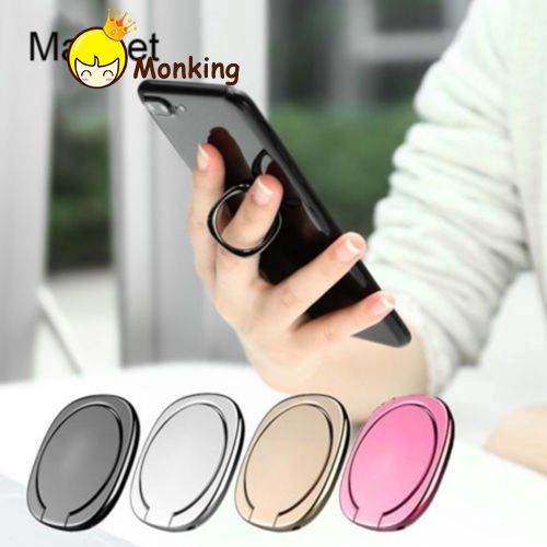 Monk City_ Nhẫn đỡ điện thoại đi động xoay 360 độ có từ tính cho xe hơi