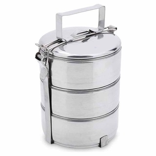 Cà men inox 3 tầng 12cm - hộp đựng cơm giữ nhiệt
