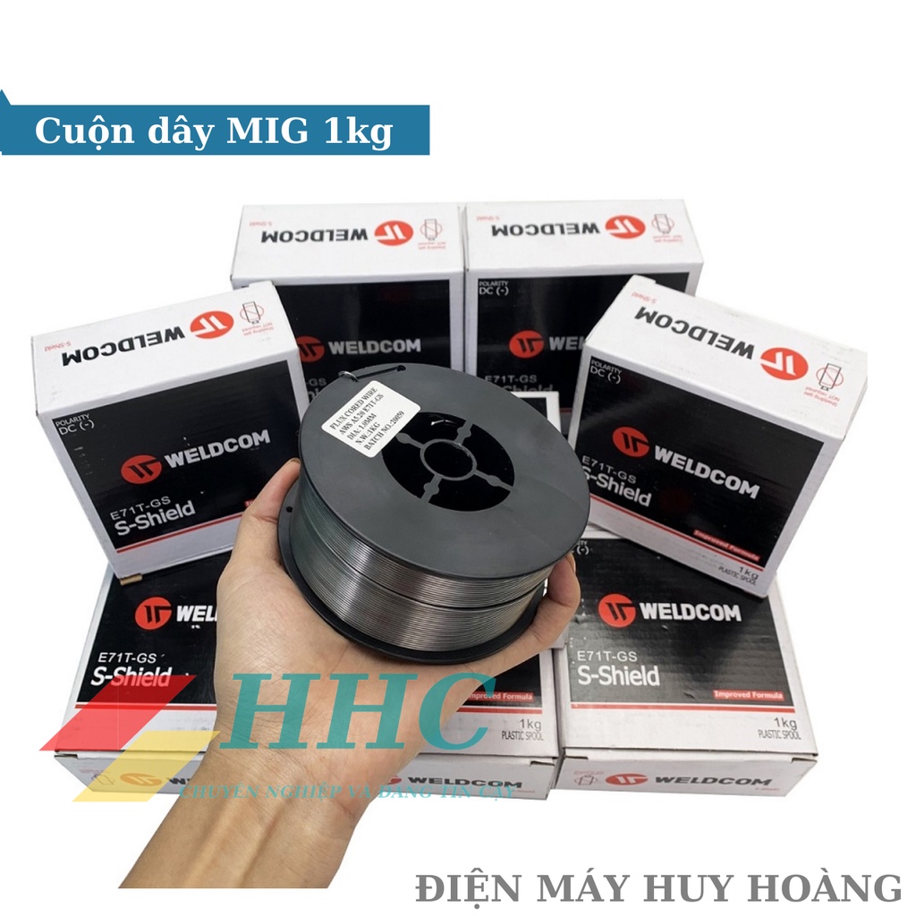 Cuộn dây hàn mig không dùng khí thương hiệu chính hãng Weldcom loại 1.0mm