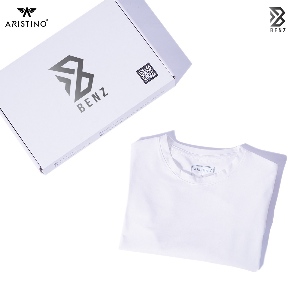 Áo thun nam trắng tay lỡ unisex cổ tròn form rộng cao cấp Aristino vải cotton thoáng mát Benzmen - AC22 | BigBuy360 - bigbuy360.vn