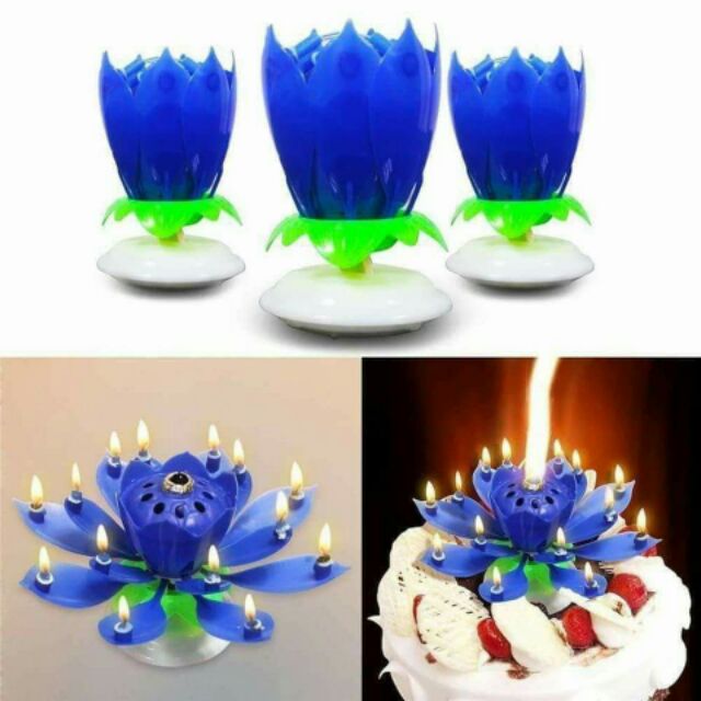 NẾN SINH NHẬT 3D NỞ HOA VÀ PHÁT NHẠC