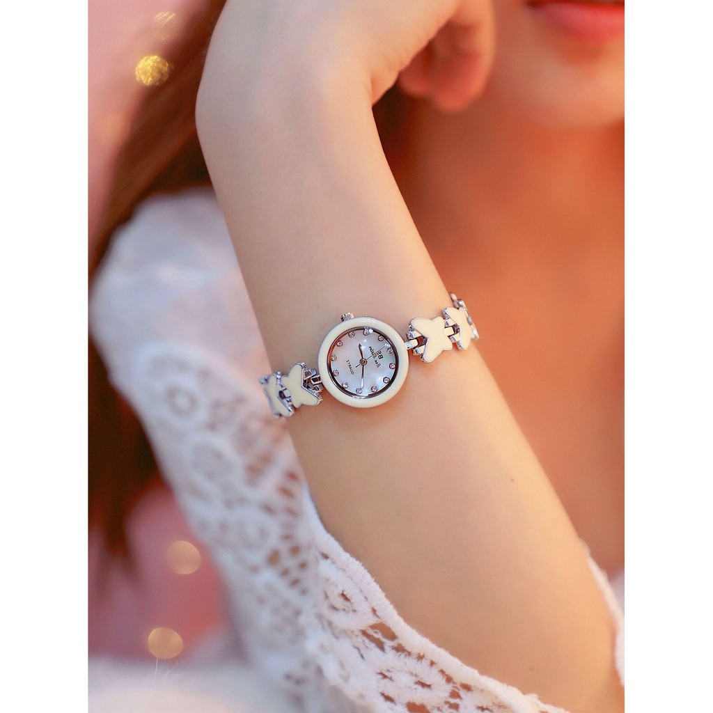 Đồng hồ nữ đính đá chính hãng Bee Sister phong cách Hàn Quốc - dây kim loại đính đá cao cấp | BigBuy360 - bigbuy360.vn