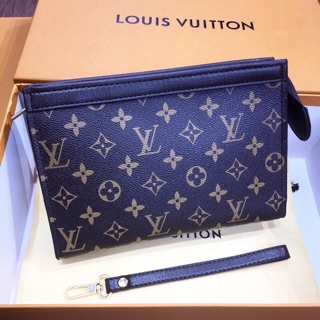 Ví cầm tay ô vuông lv