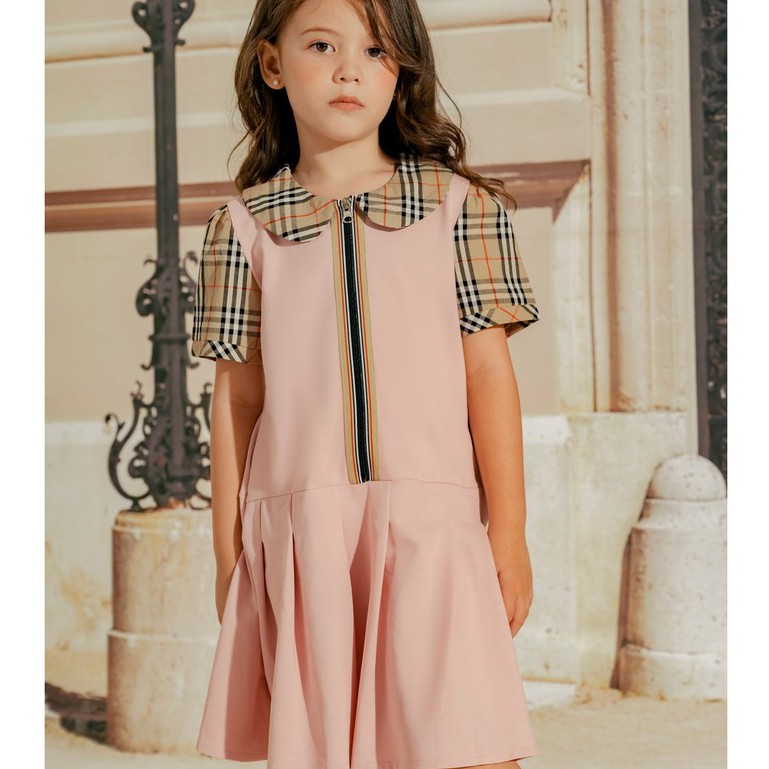 Váy polo burberry hồng 137Kids thiết kế chất cotton cao cấp cho bé gái xinh xắn