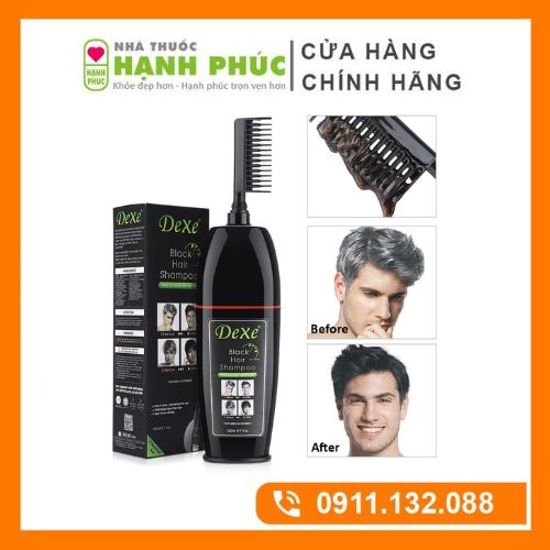 Lược nhuộm tóc thông minh DEXE, nhuộm tóc bạc thành đen chai 200ml