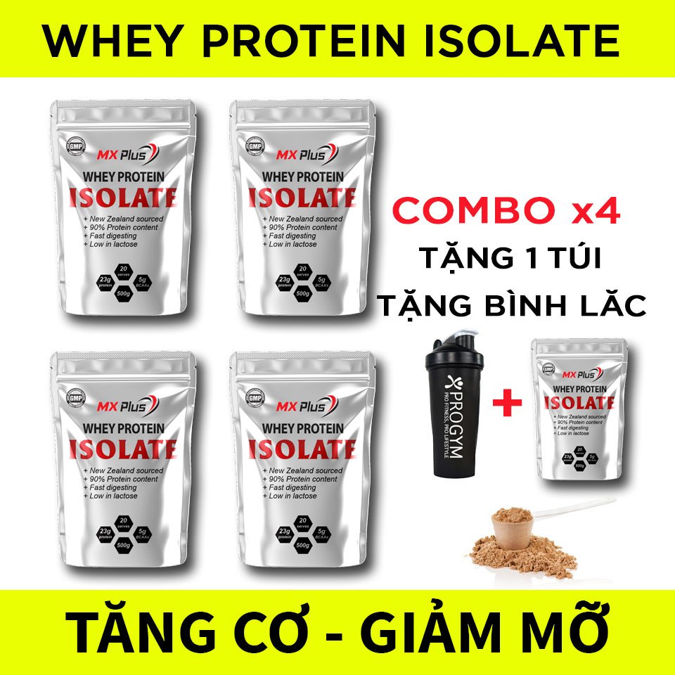 TĂNG CƠ GIẢM MỠ WHEY ISOLATE PROTEIN MXPLUS 500G  - 20 SERVINGS