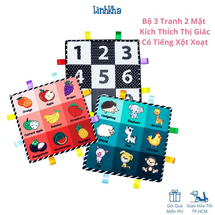 Tranh Vải Sột Soạt Kích Thích Thị Giác Cho Trẻ Sơ Sinh Phát Triển Trí Não - Tummy time - Lalala Baby
