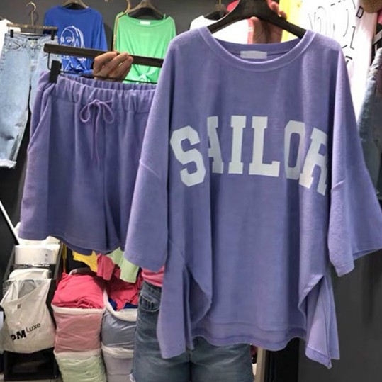 Bộ Đồ Thể Thao Ngắn Tay Dáng Rộng Thoáng Mát Cá Tính | BigBuy360 - bigbuy360.vn