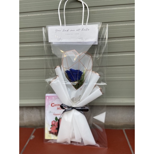 [QUÀ TẶNG SINH NHẬT-QUÀ20/10-20/11- 8/3]_ Sỉ 10 sét  1 bông Hồng nhũ cao cấp bọc tim kim cương