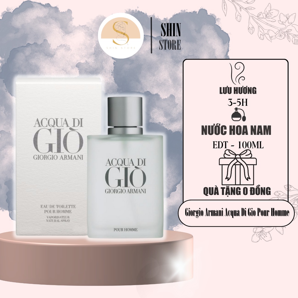 Nước Hoa Nam (Dầu thơm) AQua Di Gio Trắng EDP 100ml hương thơm nam tính lưu hương lâu - Shin shop