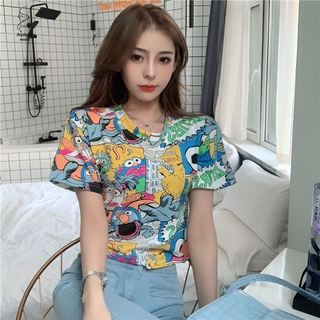 Áo Thun Ngắn Tay Phong Cách Hàn Quốc Dành Cho Nữ