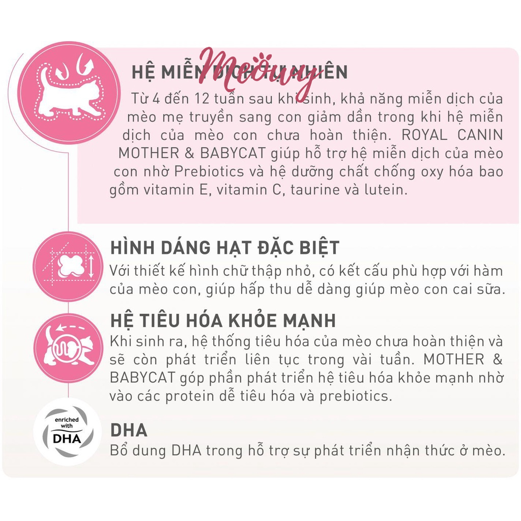[4kg] Hạt ROYAL CANIN MOTHER &amp; BABYCAT cho mèo mẹ &amp; mèo con 1-4 tháng