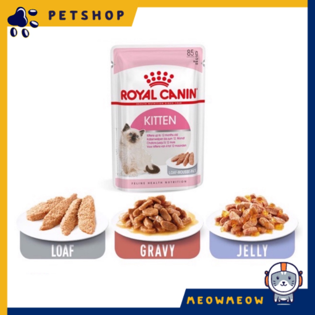Pate cho mèo Royal Canin Kitten các dạng | Túi 85g | Pate dinh dưỡng dành cho mèo con.