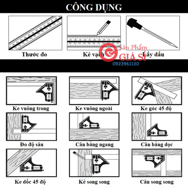 Thước đo góc thủy đa năng chất lượng cao ❤️freeship❤️