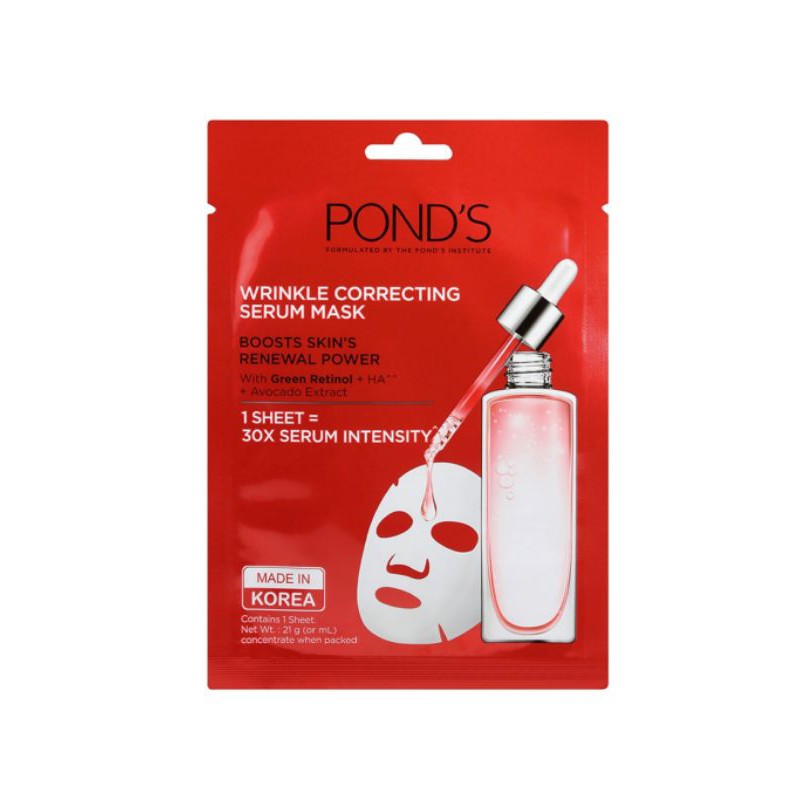 Mặt Nạ Tinh Chất Pond's Làm Mờ Nếp Nhăn Wrinkle Correcting Serum Mask (21g