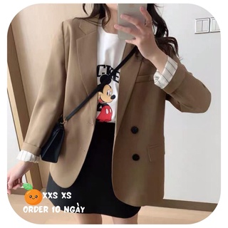 Áo Khoác Blazer Size XXS XS Form Nhỏ Màu Trơn Phong Cách Hàn Quốc Thời Trang Cho Nữ 1m43