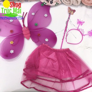 BỘ CÁNH BƯỚM TRUNG THU CHO BÉ CÓ ĐÈN (CÓ VÁY)
