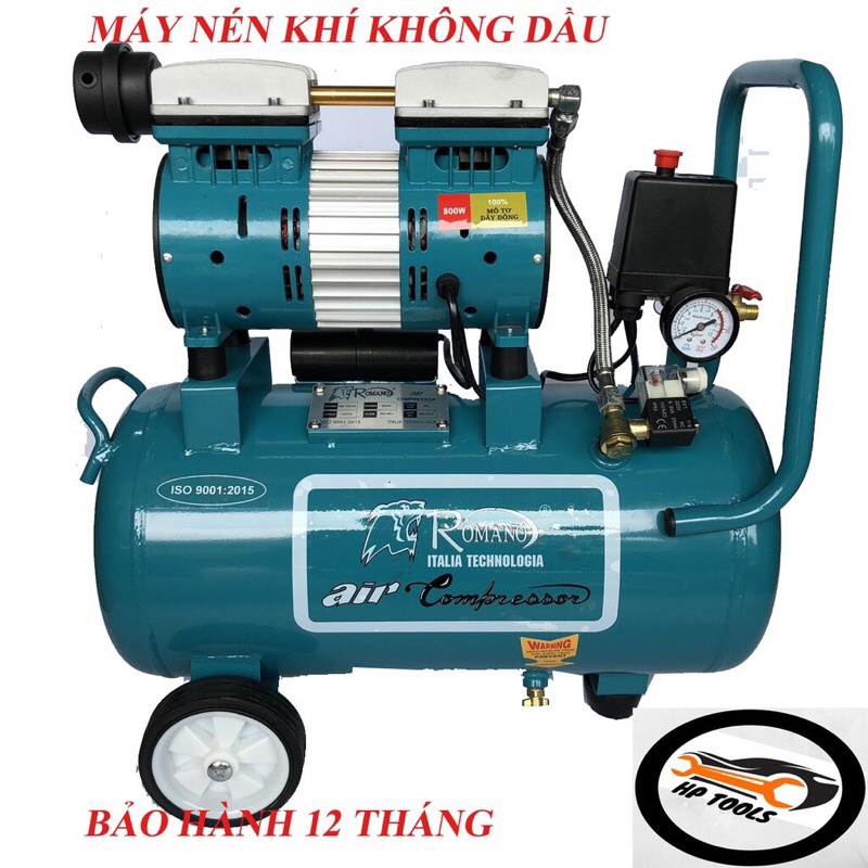 MÁY NÉN KHÍ ÊM KHÔNG DẦU 30L 1HP ROMANO RM-750 MỚI 100%