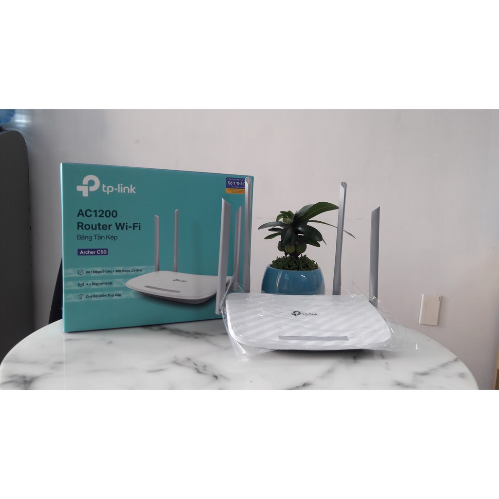 Router Wi-Fi Băng Tần Kép AC1200 TPLINK Archer C50