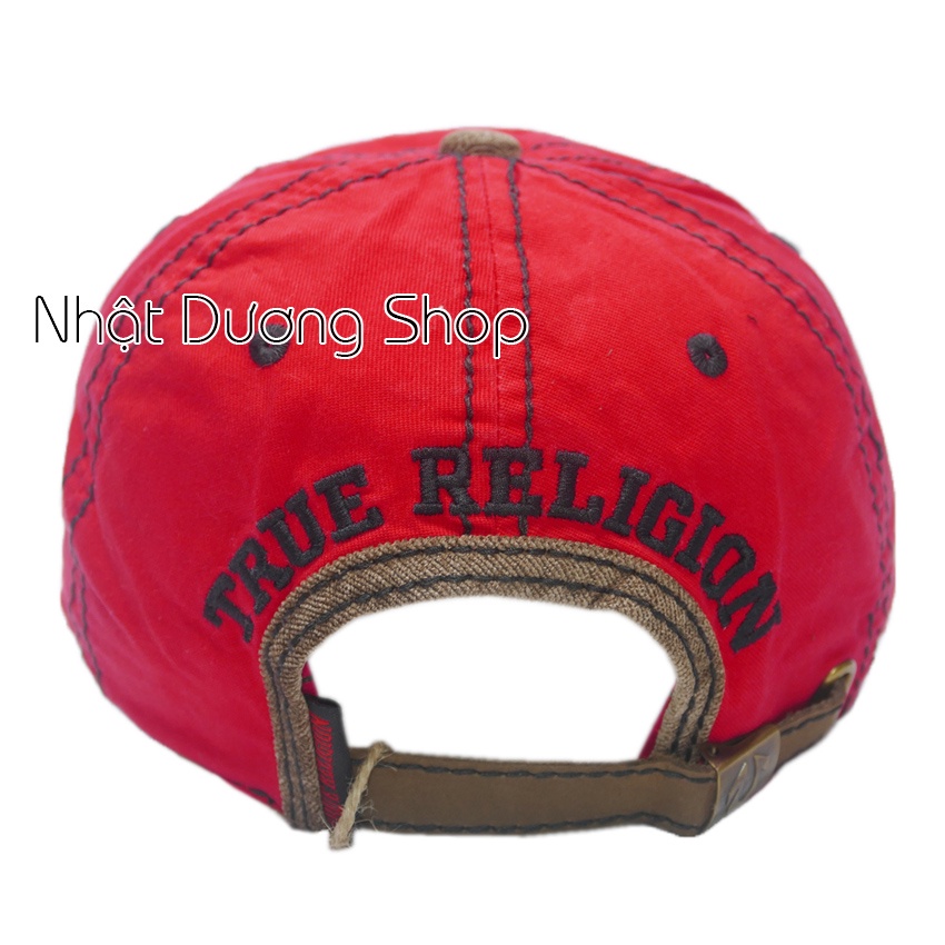 Nón lưới trai ông địa đàn kaki,Nón kết ông địa True Religion loại xịn thêu một nữa - Vải Kaki, vá da trước kết