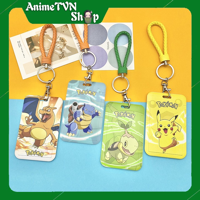 Dây Đeo đựng Thẻ Học Sinh, Sinh Viên và các loại thẻ khác in hình Anime Manga Pokemon - Bửu bối thần kì