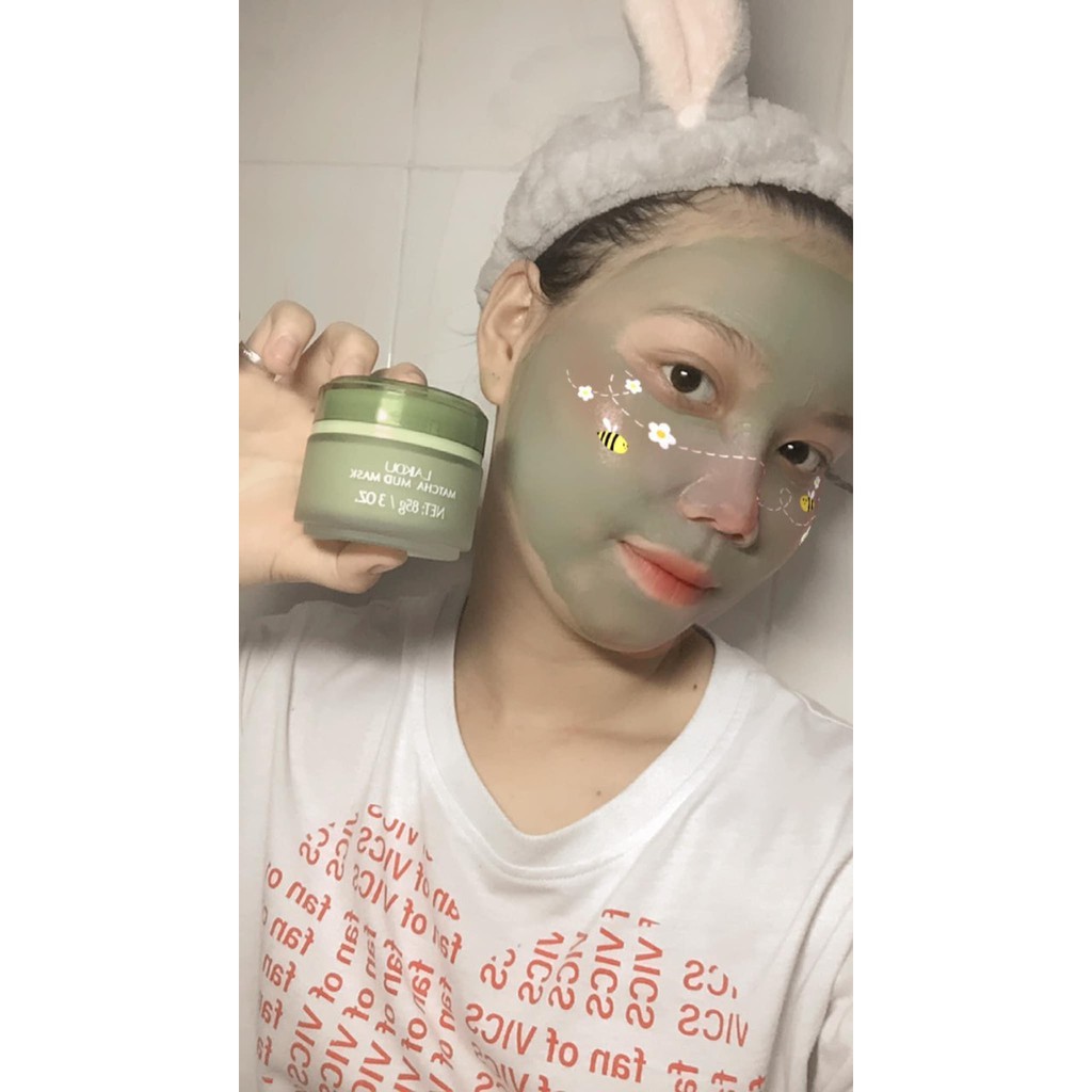 Mặt nạ bùn trà xanh Matcha Laikou loại hộp