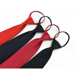 Cà vạt kiểu dây buộc màu trơn chất liệu polyester