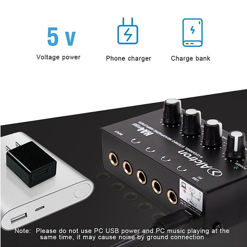 HA4 Mini 4-channel headphone amplifier - Bộ chia tai nghe Alctron HA4 Plus