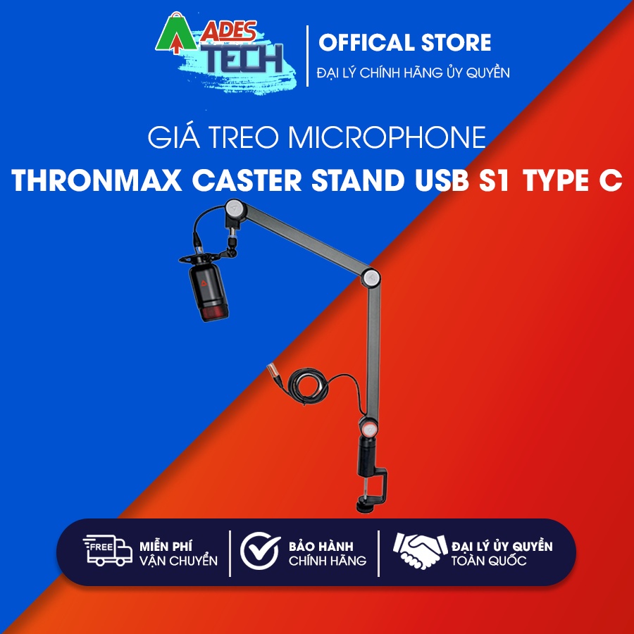 [HÀNG CHÍNH HÃNG] Giá Treo Microphone Thronmax Caster Stand USB S1 Type C - Bảo Hành 12 Tháng