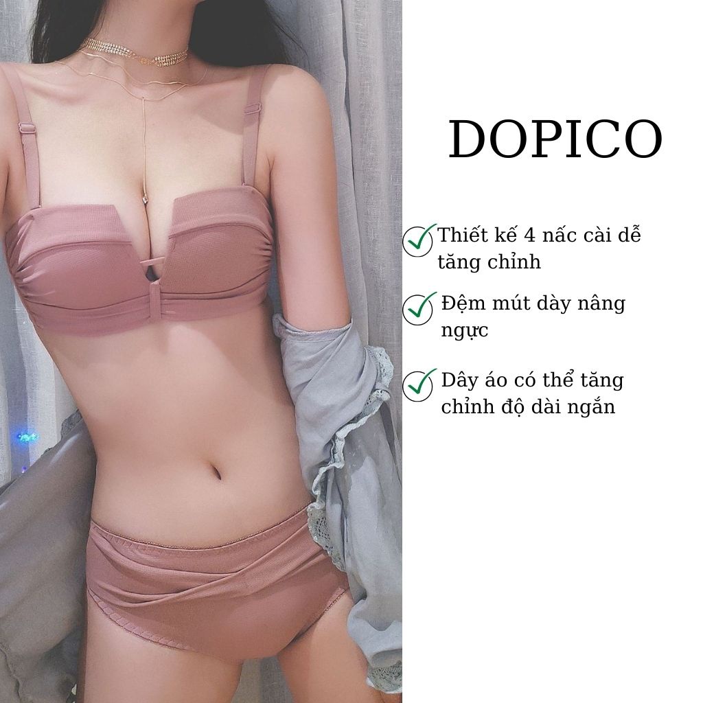 Áo ngực không gọng nữ su nâng ngực , áo lót nữ không gọng tạo khe quyến rủ DOPICO  A590