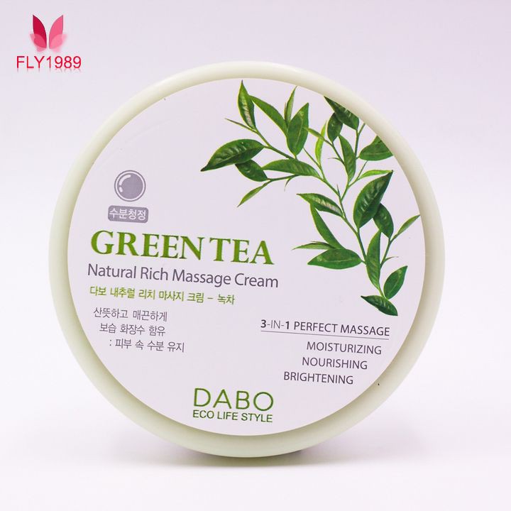 Kem Mát Xa Trà Xanh DABO Natural Rich Massage Cream Green Tea