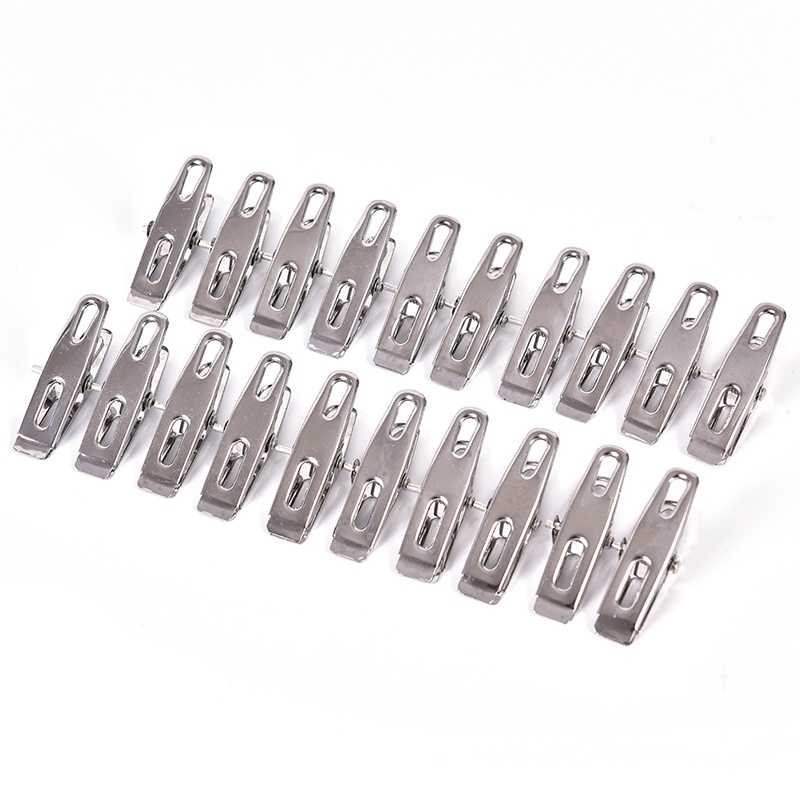 Bộ 20 Móc Treo Quần Áo Bằng Thép Không Gỉ Chất Lượng Cao