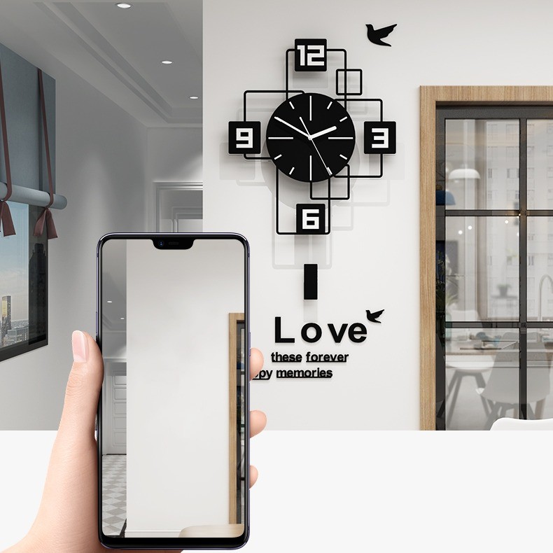 Đồng hồ treo tường quả lắc 🕘🕘🕘 - sang trọng và tinh tế - CL025- Kích thước: 35x54 cm, 40x62cm, 45x70 cm