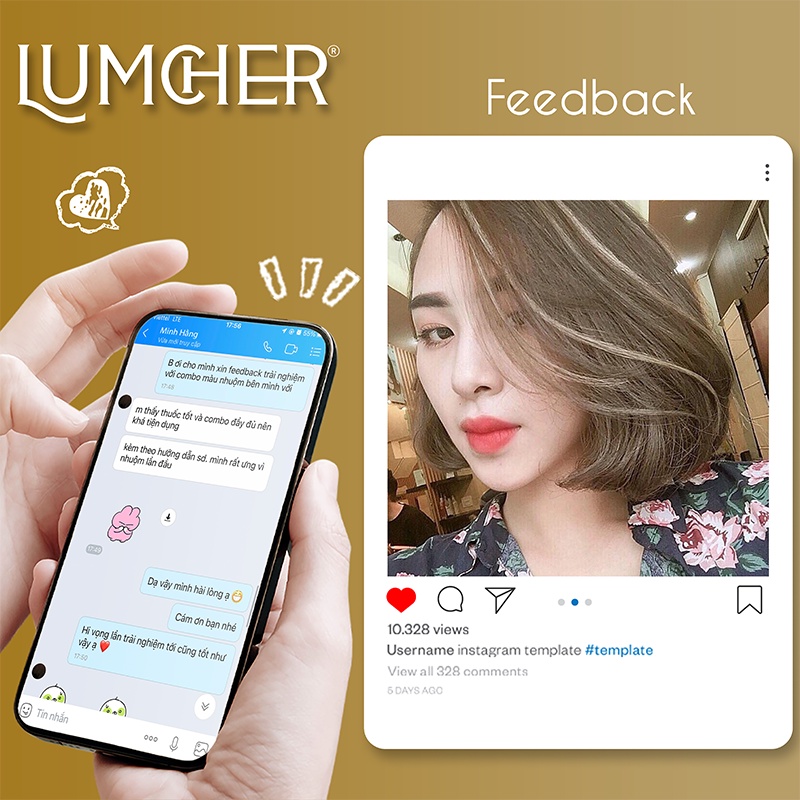 Thuốc nhuộm tóc Nâu Khói Trầm không tẩy tại nhà chính hãng LUMCHER LC03