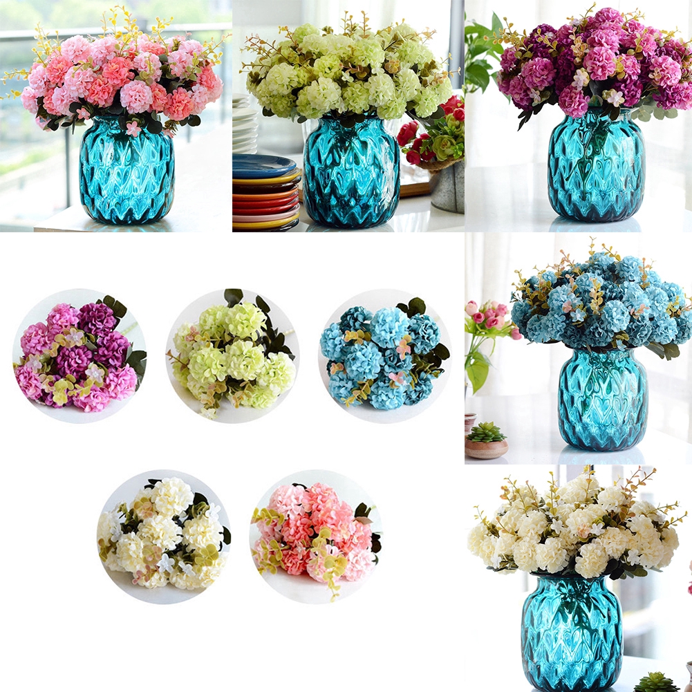 Bó Hoa Cẩm Tú Cầu Giả 10 Bông Dùng Trang Trí