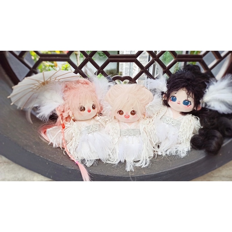 Outfit 20cm Hạc Trắng Hán Phục Cổ Trang Set 7 Món