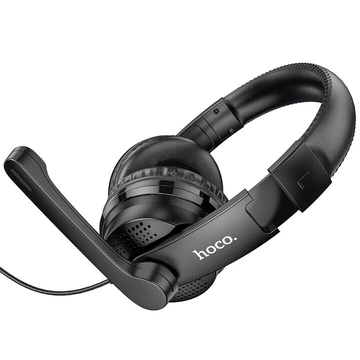 Tai nghe chụp tai Hoco W103 headphone máy tính, điện thoại jack 3.5 có míc đàm thoại chơi game chính hãng