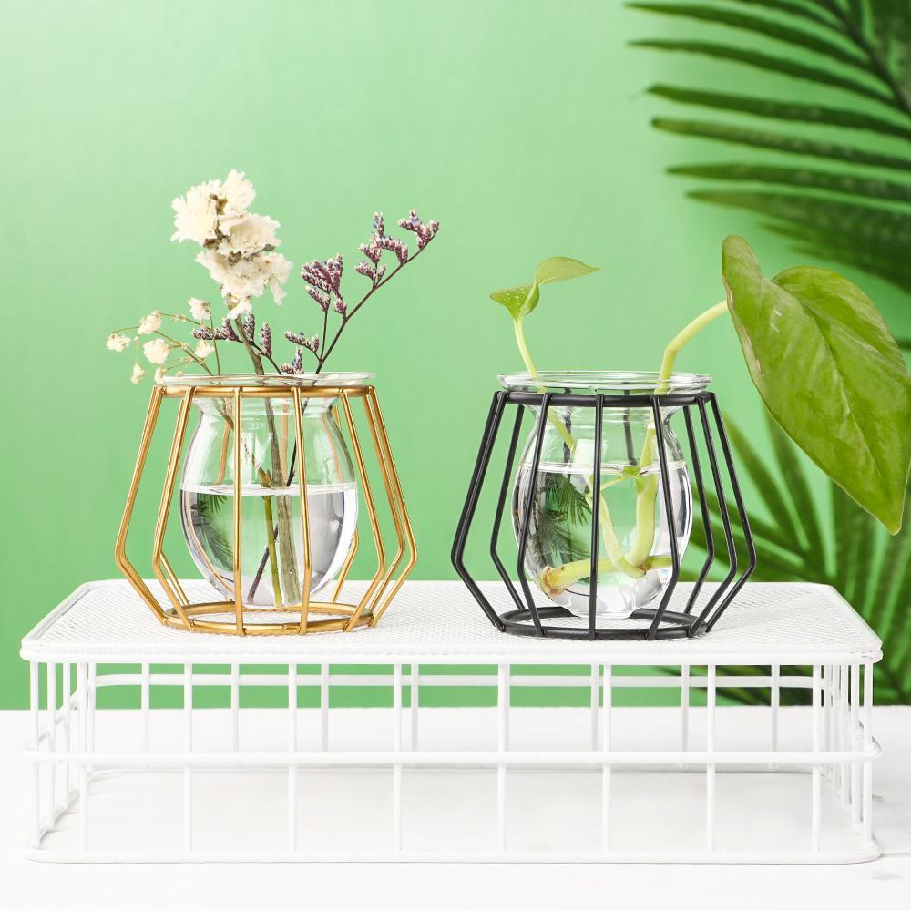 WONDER Khung Sắt Hình Học Gắn Bình Hoa Trang Trí Nhà Cửa Phong Cách Bắc Âu