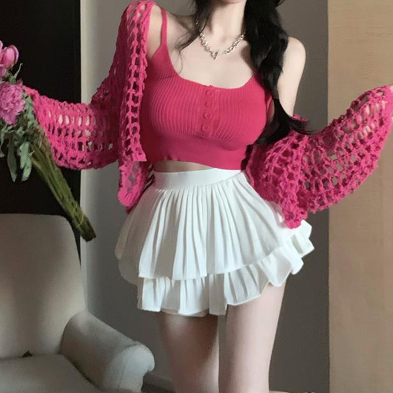 Áo Cardigan Dệt Kim Phối Nút Thời Trang Mùa Thu Dành Cho Nữ