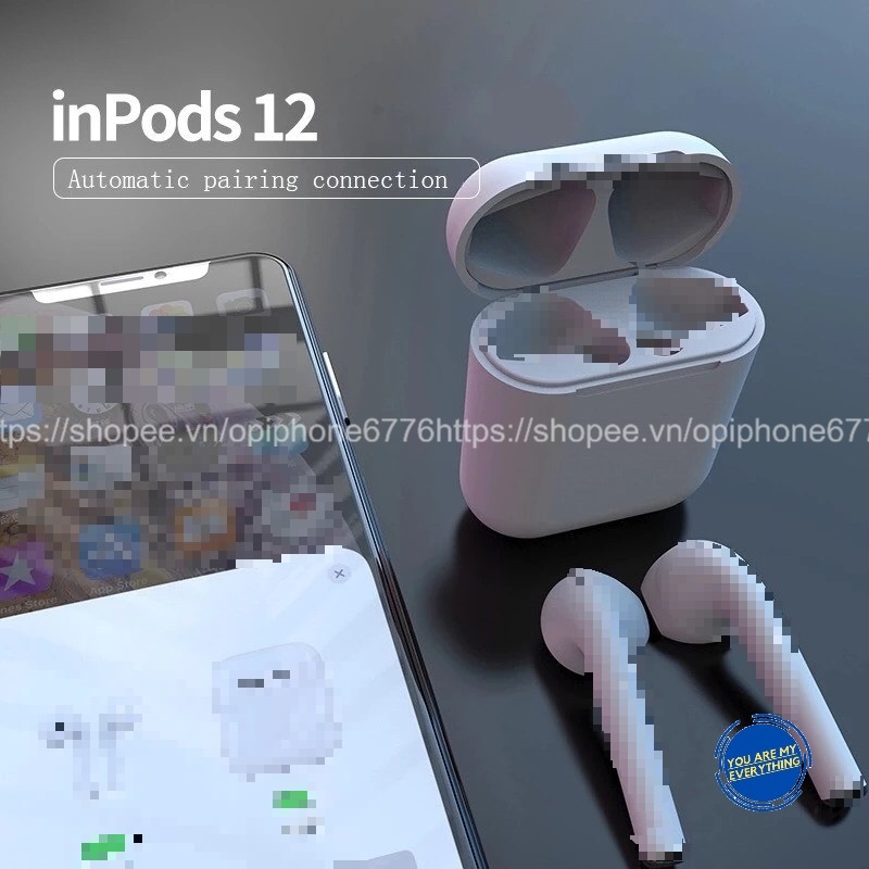 Tai nghe BLUETOOTH INPODS 12 kết nối KHÔNG DÂY bảo hành 12 tháng 1 đổi 1